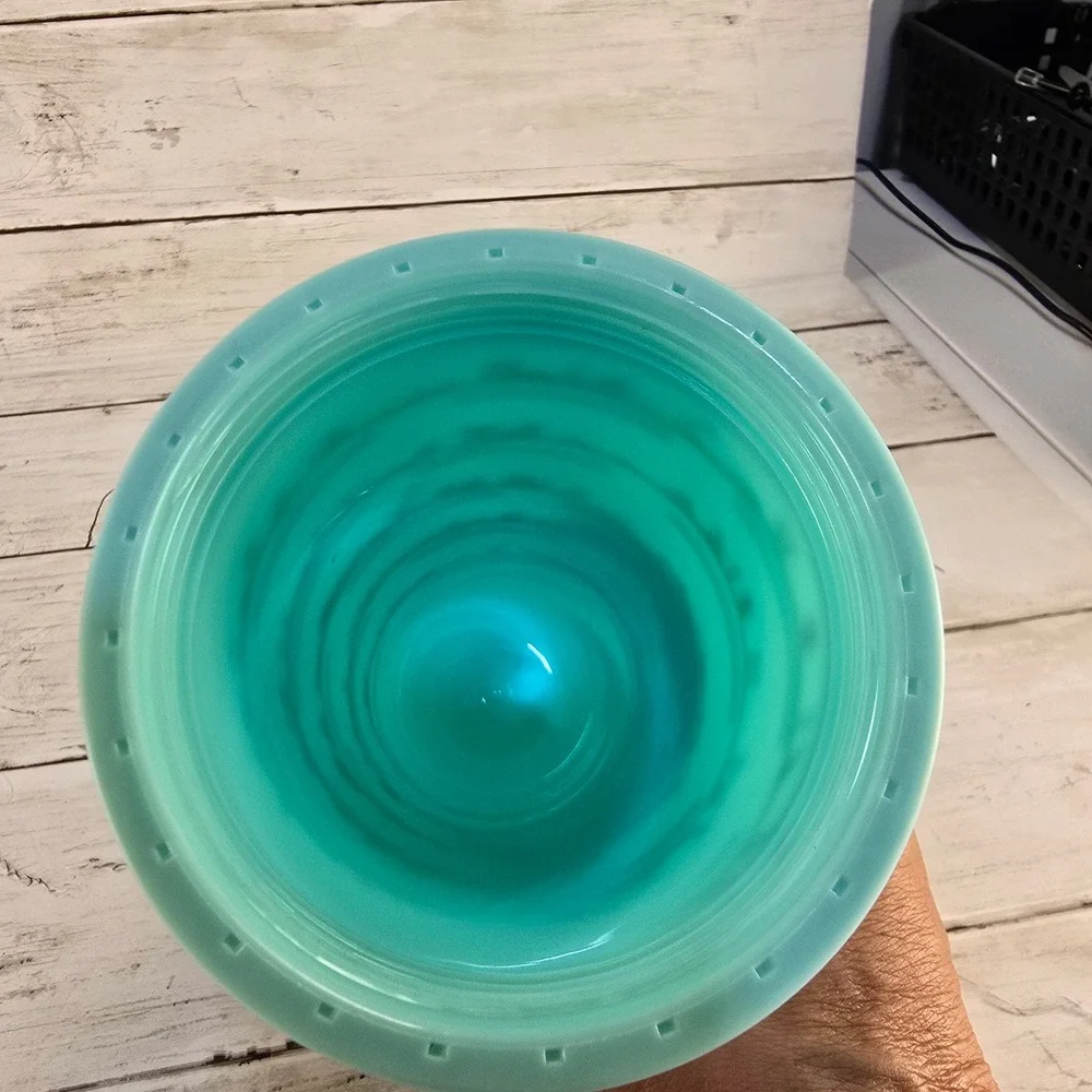 Teal‎ Blue Ice Cream Sundae Mermaid Tail Acrylic Double Wall Tumbler with Straw